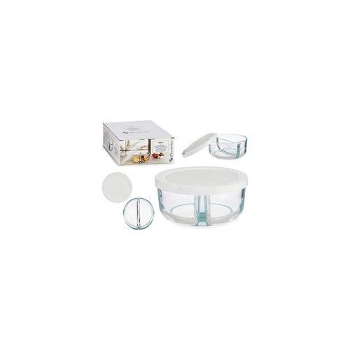 8693357504752 - 2 Fächer Lebensmittelbehälter 16x76x16cm Glasbehälter mit Deckel - Pasabahce 8693357504752 - 2 Fächer Lebensmittelbehälter 16x76x16cm Glasbehälter mit Deckel - Pasabahce