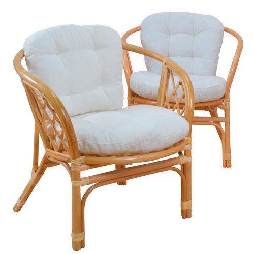 4046884000336 - möbel direkt online 2er-Set Rattansessel mit Kissen Sonja 4046884000336 - möbel direkt online 2er-Set Rattansessel mit Kissen Sonja