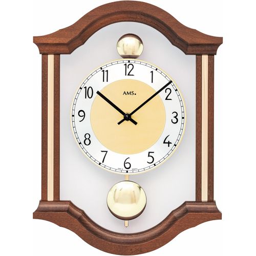 4037445154476 - Pendelwanduhr AMS W7447 1 braun (nussbaumfarben) Wanduhren B H L 6cm x 34cm x 26cm Quarzuhr Holzgehäuse NussbaumEsszimmerWohnzimmerMade in Germany 4037445154476 - Pendelwanduhr AMS W7447 1 braun (nussbaumfarben) Wanduhren B H L 6cm x 34cm x 26cm Quarzuhr Holzgehäuse NussbaumEsszimmerWohnzimmerMade in Germany