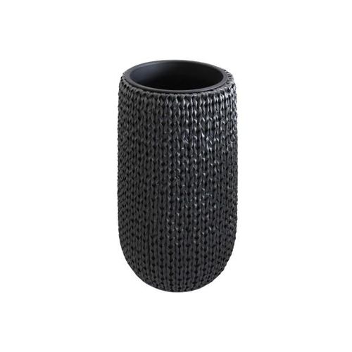 4036812128126 - Kynast Rattan Pflanzvase Ø 45 x 85 cm Polyrattan Geflecht anthrazit wetterfest