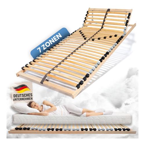 4260360016530 - Coemo - 7-Zonen Lattenrost ergo k 100x220 cm Kopfteil verstellbar Selbstbausatz - natur 4260360016530 - Coemo - 7-Zonen Lattenrost ergo k 100x220 cm Kopfteil verstellbar Selbstbausatz - natur