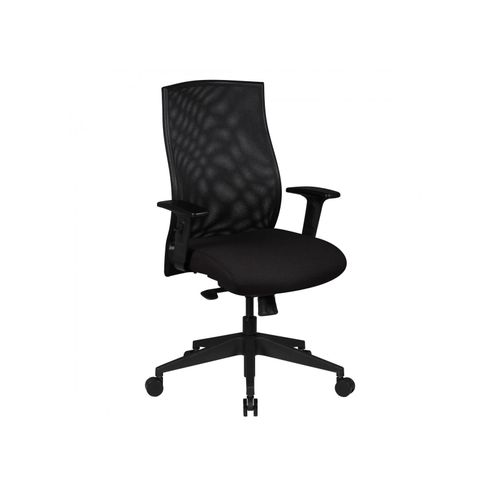 4250950240506 - Bürostuhl Bezug Stoff Schwarz Schreibtischstuhl Design Chefsessel Armlehne Drehstuhl Polsterung 120 kg - Finebuy