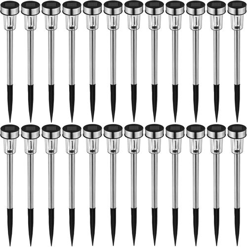 4061173125965 - 24 led Solarlampen mehrfarbig - Gartenbeleuchtung Gartenleuchten Gartenlampen - silber 4061173125965 - 24 led Solarlampen mehrfarbig - Gartenbeleuchtung Gartenleuchten Gartenlampen - silber