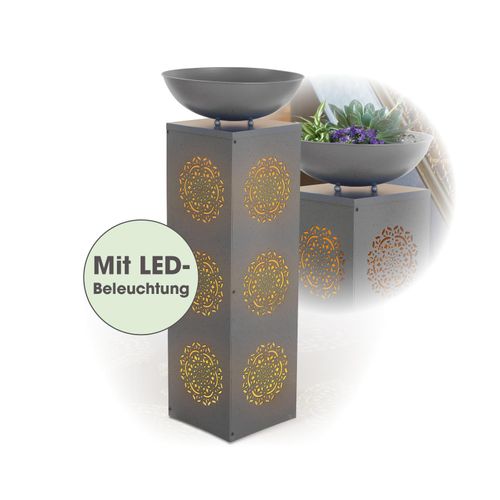 4067522049906 - EASYmaxx LED-Dekosäule Beton-Optik Mandala 87cm 4067522049906 - EASYmaxx LED-Dekosäule Beton-Optik Mandala 87cm