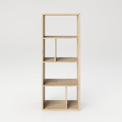 7640340670254 - Fortuna - Bücherregal Büroregal Raumteiler mit 6 Fächern asymmetrische Aufteilung artisan eiche 7640340670254 - Fortuna - Bücherregal Büroregal Raumteiler mit 6 Fächern asymmetrische Aufteilung artisan eiche