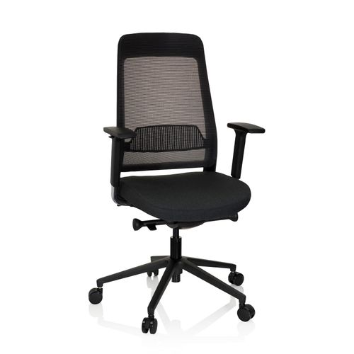 4251084676988 - Profi Bürostuhl CHIARO T1 BLACK Stoff Netzstoff mit Armlehnen (höhenverstellbar) hjh OFFICE 4251084676988 - Profi Bürostuhl CHIARO T1 BLACK Stoff Netzstoff mit Armlehnen (höhenverstellbar) hjh OFFICE