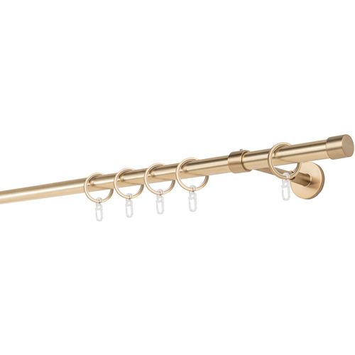 4066866133777 - Gardinenstange MYDECO 20mm Cap Wandträger 14 cm gold (mattmessingfarben) Gardinenstangen L 390cm 1 läufig Aluminium L390cm 4066866133777 - Gardinenstange MYDECO 20mm Cap Wandträger 14 cm gold (mattmessingfarben) Gardinenstangen L 390cm 1 läufig Aluminium L390cm