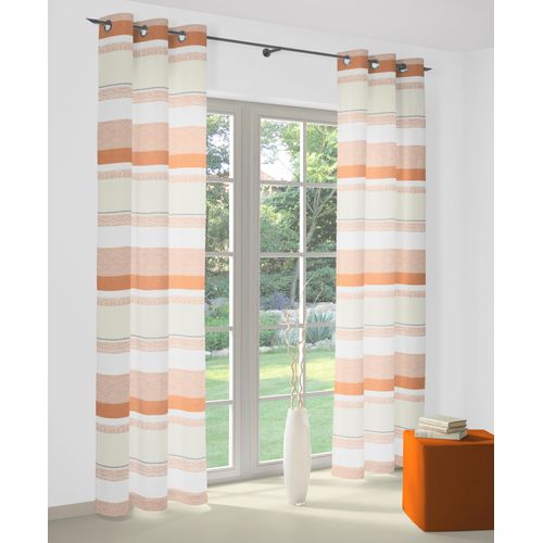 4004567054939 - Vorhang WIRTH Novara Gr 1 orange (terra) B135cm H145cm Jacquard Polyacryl Polyester Baumwolle Gardinen