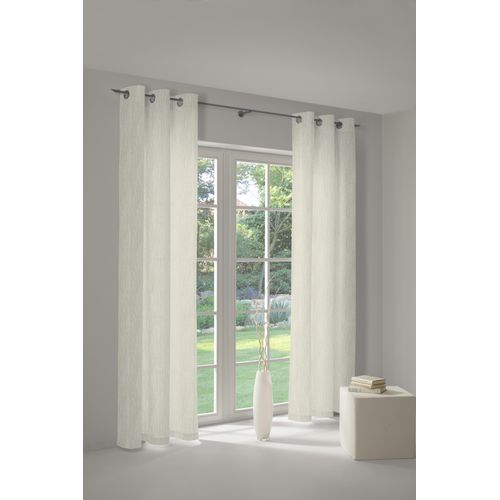 4004567156015 - Vorhang WIRTH RICCIA Gr 1 beige (creme goldfarben) Gardinen 150cm Ösen 132cm Obermaterial 75% Polyester 25% Baumwolle B132cm H150cm