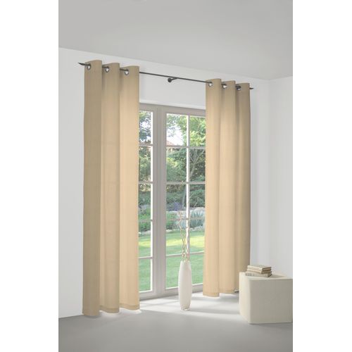 4004567092344 - Vorhang WIRTH NEUFAHRN Gr 1 grau (taupe) Gardinen 145cm Ösen 135cm Polyacryl Polyester B135cm H145cm