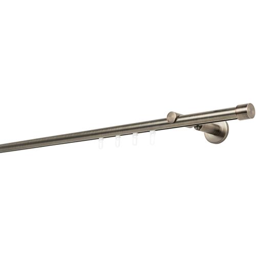 4066866174527 - Gardinenstange MYDECO Kappe function Ø 20mm Gardinenstangen Gr L 220 cm 1 läufig braun (bronzefarben) Gardinenstangen Wandmontage