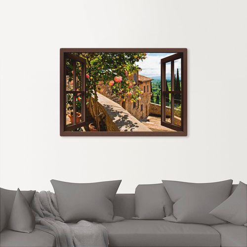 4057738334101 - Wandbild ARTLAND Fensterblick Rosen auf Balkon Toskana Bilder Gr B H 130 cm x 90 cm Leinwandbild Garten Querformat 1 St braun Bild Leinwandbild Kunstdrucke Bilder als Alubild Leinwandbild Wandaufkleber oder Poster in versch Größen 4057738334101 - Wandbild ARTLAND Fensterblick Rosen auf Balkon Toskana Bilder Gr B H 130 cm x 90 cm Leinwandbild Garten Querformat 1 St braun Bild Leinwandbild Kunstdrucke Bilder als Alubild Leinwandbild Wandaufkleber oder Poster in versch Größen