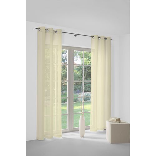 4004567324766 - Vorhang WIRTH Sunday Gr 1 beige (creme) Gardinen 145cm Ösen 142cm Baumwolle Polyester B142cm H145cm 4004567324766 - Vorhang WIRTH Sunday Gr 1 beige (creme) Gardinen 145cm Ösen 142cm Baumwolle Polyester B142cm H145cm