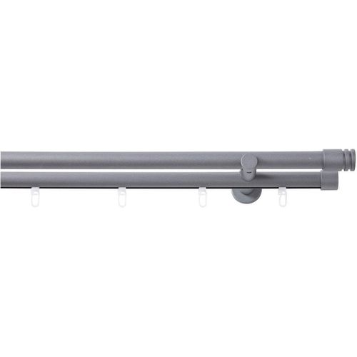 4015161082471 - Kombi-Vorhangstange Mira Gardinenstangen Gr L 160 cm Ø 20 mm 2 läufig grau (anthrazit) Gardinenstangen Wandmontage 4015161082471 - Kombi-Vorhangstange Mira Gardinenstangen Gr L 160 cm Ø 20 mm 2 läufig grau (anthrazit) Gardinenstangen Wandmontage
