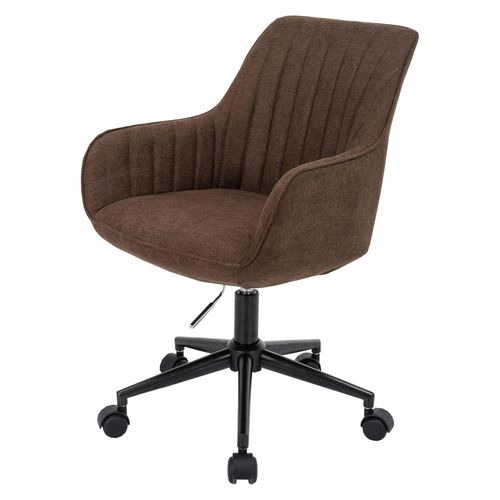 4057651121208 - Bürostuhl MCW-J62 Drehstuhl Schreibtischstuhl Lehnstuhl Stoff Textil mit Armlehne ~ braun 4057651121208 - Bürostuhl MCW-J62 Drehstuhl Schreibtischstuhl Lehnstuhl Stoff Textil mit Armlehne ~ braun