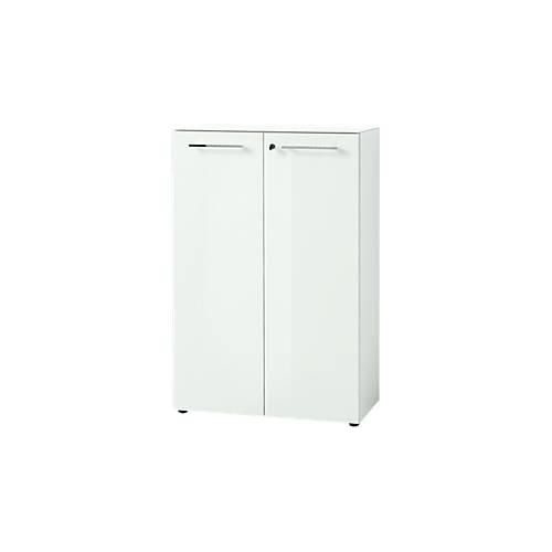 4005949420281 - Aktenschrank MONTERIA Front & Abdeckplatte aus Glas abschließbar 3 OH B 800 x T 370 x H 1200 mm weiß 4005949420281 - Aktenschrank MONTERIA Front & Abdeckplatte aus Glas abschließbar 3 OH B 800 x T 370 x H 1200 mm weiß