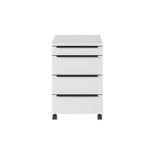 4005949437722 - Rollcontainer 4 Schubladen inkl Utensilienfach B 420 x T 600 x H 630 mm lichtgrau 4005949437722 - Rollcontainer 4 Schubladen inkl Utensilienfach B 420 x T 600 x H 630 mm lichtgrau