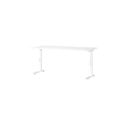 4005949791152 - Schreibtisch DOWNEY 7911-84 manuell höhenverstellbar 68-91cm (H) 160cmx80cm (BxT) rechteckig weiß Weiß 4005949791152 GERMA 4005949791152 - Schreibtisch DOWNEY 7911-84 manuell höhenverstellbar 68-91cm (H) 160cmx80cm (BxT) rechteckig weiß Weiß 4005949791152 GERMA