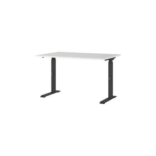 4005949791909 - Schreibtisch DOWNEY 7910-581 manuell höhenverstellbar 120x80cm (BxT) rechteckig lichtgrau Schwarz 4005949791909 GERMANIA 4005949791909 - Schreibtisch DOWNEY 7910-581 manuell höhenverstellbar 120x80cm (BxT) rechteckig lichtgrau Schwarz 4005949791909 GERMANIA