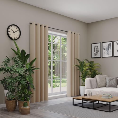 4006470547058 - Vorhang NEUTEX FOR YOU INSULA Nach Maß beige (dunkelbeige) B137cm H290cm Polyester Gardinen Uni-Dimout für starke Verdunklung nach Maß 4006470547058 - Vorhang NEUTEX FOR YOU INSULA Nach Maß beige (dunkelbeige) B137cm H290cm Polyester Gardinen Uni-Dimout für starke Verdunklung nach Maß