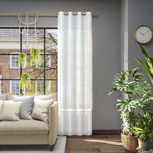 4006470503009 - Vorhang NEUTEX FOR YOU Libre-ECO weiß (wollweiß) B142cm H215cm Jacquard Polyester Gardinen Nachhaltig Breite 142 cm nach Maß 4006470503009 - Vorhang NEUTEX FOR YOU Libre-ECO weiß (wollweiß) B142cm H215cm Jacquard Polyester Gardinen Nachhaltig Breite 142 cm nach Maß