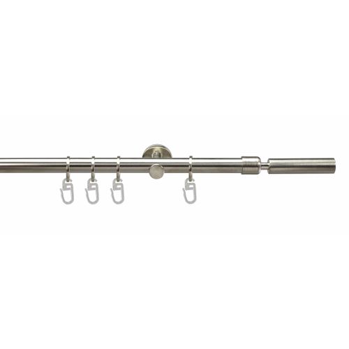 4016318028502 - Gardinenstange Turin Gardinenstangen Gr L 200 cm Ø 16 mm 1 läufig silberfarben (edelstahlfarben) 4016318028502 - Gardinenstange Turin Gardinenstangen Gr L 200 cm Ø 16 mm 1 läufig silberfarben (edelstahlfarben)