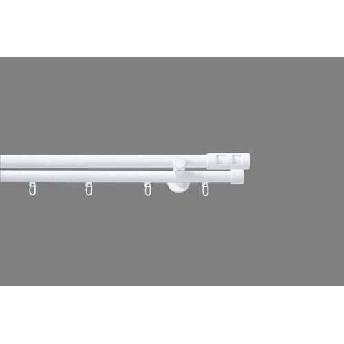 4015161081900 - Kombi-Vorhangstange Cartucho Gr 1 weiß Gardinenstangen L 120cm Ø 20mm 2 läufig Metall Aluminium Kunststoff L120cm 4015161081900 - Kombi-Vorhangstange Cartucho Gr 1 weiß Gardinenstangen L 120cm Ø 20mm 2 läufig Metall Aluminium Kunststoff L120cm