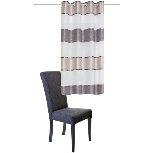 4056751473774 - Vorhang HOME WOHNIDEEN WALTER Gr 1 grau (stein) B140cm H145cm Polyester Gardinen Ösenschal WALTER Querstreifen 4056751473774 - Vorhang HOME WOHNIDEEN WALTER Gr 1 grau (stein) B140cm H145cm Polyester Gardinen Ösenschal WALTER Querstreifen