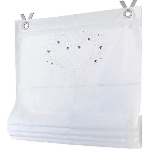 4016478974008 - Raffrollo HEINE HOME Raffrollos Gr 140 cm Ösen 45 cm weiß Raffrollos blickdicht
