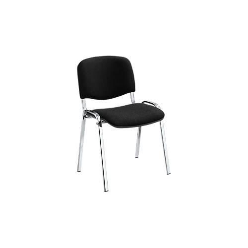 5901747577983 - Stapelstuhl ISO Basic ohne Armlehnen 4-Fußgestell Stoffbezug stapelbar bis 12 Stück B 545 x T 560 x H 820 mm Bezug schwarz Gestell verchromt 5901747577983 - Stapelstuhl ISO Basic ohne Armlehnen 4-Fußgestell Stoffbezug stapelbar bis 12 Stück B 545 x T 560 x H 820 mm Bezug schwarz Gestell verchromt