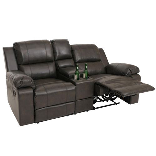 4057651741796 - 2er Kinosessel MCW-H29 Relaxsessel Fernsehsessel Zweisitzer Getränkehalter Soft Touch Kunstleder MVG ~ schwarz-braun 4057651741796 - 2er Kinosessel MCW-H29 Relaxsessel Fernsehsessel Zweisitzer Getränkehalter Soft Touch Kunstleder MVG ~ schwarz-braun