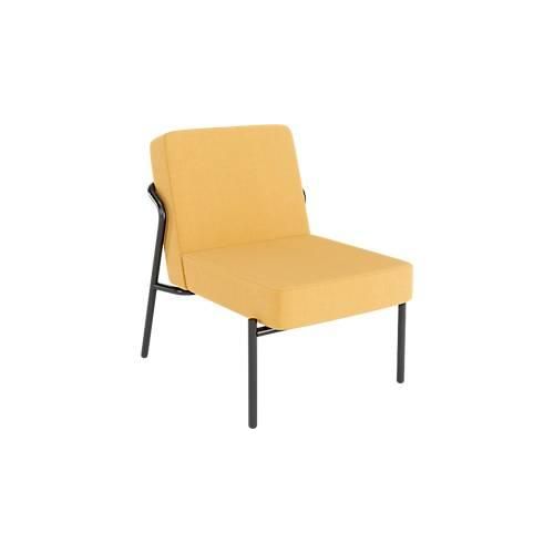 3660141963854 - Sessel meet® by Paperflow MEDSO Klassik S gepolstert Sitzfläche austauschbar B 580 x T 743 x H 736 mm Stoff und Stahl gelb mattschwarz 3660141963854 - Sessel meet® by Paperflow MEDSO Klassik S gepolstert Sitzfläche austauschbar B 580 x T 743 x H 736 mm Stoff und Stahl gelb mattschwarz