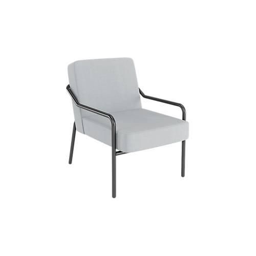 3660141964110 - Sessel meet® by Paperflow MEDSO Klassik M gepolstert Sitzfläche austauschbar B 580 x T 743 x H 736 mm Stoff und Stahl grau mattschwarz 3660141964110 - Sessel meet® by Paperflow MEDSO Klassik M gepolstert Sitzfläche austauschbar B 580 x T 743 x H 736 mm Stoff und Stahl grau mattschwarz