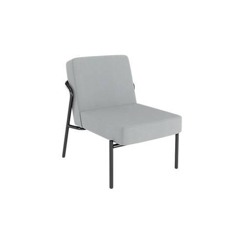 3660141963816 - Sessel meet® by Paperflow MEDSO Klassik S gepolstert Sitzfläche austauschbar B 580 x T 743 x H 736 mm Stoff und Stahl grau mattschwarz 3660141963816 - Sessel meet® by Paperflow MEDSO Klassik S gepolstert Sitzfläche austauschbar B 580 x T 743 x H 736 mm Stoff und Stahl grau mattschwarz