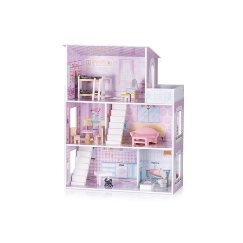 3800931062170 - Holz-Puppenhaus 12-teiliges Möbel-Set Treppen 3-Ebenen ab 3 Jahren rosa 3800931062170 - Holz-Puppenhaus 12-teiliges Möbel-Set Treppen 3-Ebenen ab 3 Jahren rosa