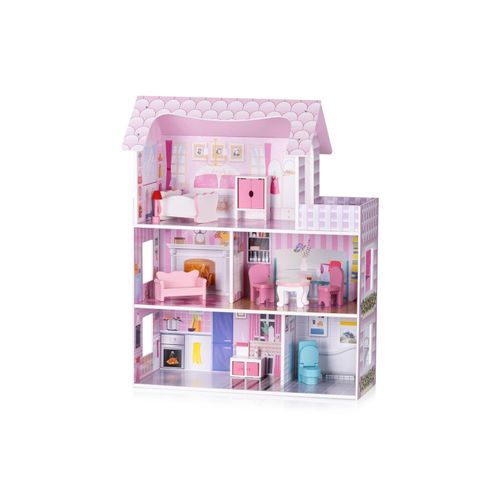 3800931062187 - Holz-Puppenhaus 9-teilig Badezimmer 5 Räume Balkon Schlafzimmer rosa 3800931062187 - Holz-Puppenhaus 9-teilig Badezimmer 5 Räume Balkon Schlafzimmer rosa