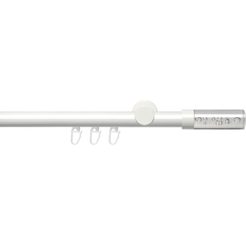 4016318374289 - Gardinenstange Innenlaufgarnitur 20 mm Power Zylinder Acryl Gardinenstangen Gr L 240 cm Ø 2 mm 1 St 1 läufig weiß Gardinenstangen Wandmontage Gardinenstange Komplett