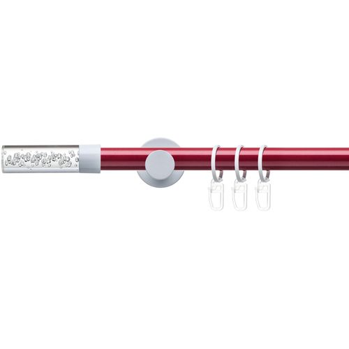 4016318405068 - Gardinenstange Fertigstilgarnitur 20 mm Power Celebration Zylinder Acryl Gardinenstangen Gr L 160 cm Ø 2 mm 1 St 1 läufig rot (rot weiß) Gardinenstange Gardinenstangen Wandmontage Komplett Farbkombination
