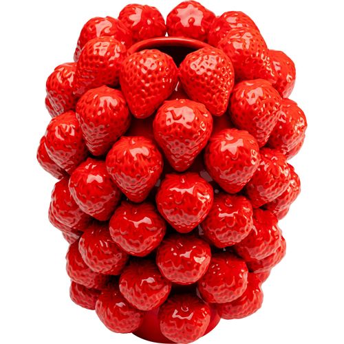 4025621565659 - Tischvase DESIGN Vase Strawberries rot B25cm H30cm T25cm Porzellan Vasen 4025621565659 - Tischvase DESIGN Vase Strawberries rot B25cm H30cm T25cm Porzellan Vasen