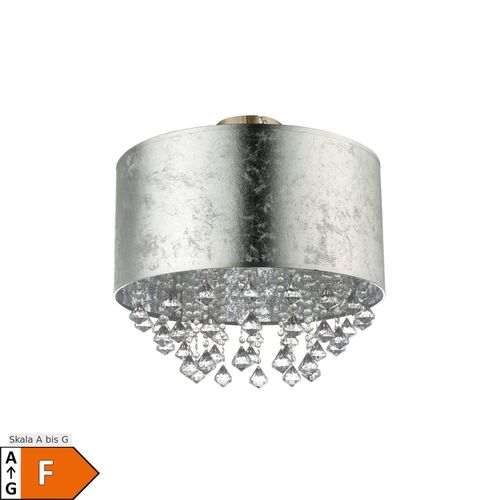 9007371568437 - LED Deckenleuchte mit Textil Lampenschirm und Kristallen 9007371568437 - LED Deckenleuchte mit Textil Lampenschirm und Kristallen