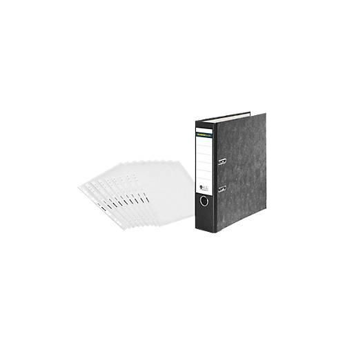 4251898827323 - Sparset Ordner Select DIN A4 Rückenbreite 80 mm 20 Stück schwarz + 50 Prospekthüllen Premium DIN A4 transparent glatt klar 4251898827323 - Sparset Ordner Select DIN A4 Rückenbreite 80 mm 20 Stück schwarz + 50 Prospekthüllen Premium DIN A4 transparent glatt klar