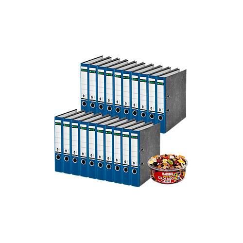 4251898827361 - LEITZ® Ordner 1050 + 750 g HARIBO Color-Rado Party-Box DIN A4 Rückenbreite 52 mm 20 Stück blau 4251898827361 - LEITZ® Ordner 1050 + 750 g HARIBO Color-Rado Party-Box DIN A4 Rückenbreite 52 mm 20 Stück blau