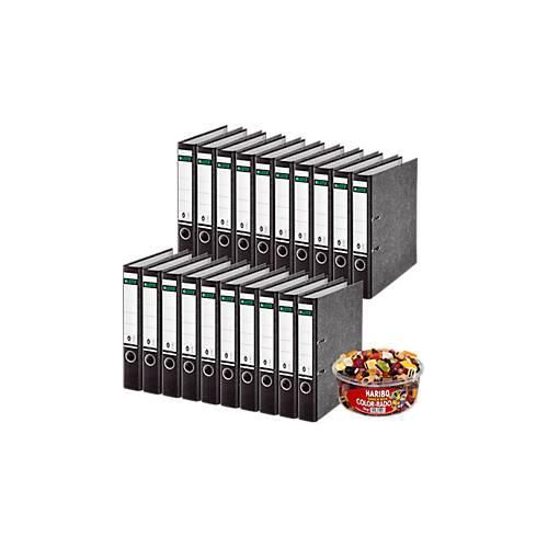 4251898827354 - LEITZ® Ordner 1050 + 750 g HARIBO Color-Rado Party-Box DIN A4 Rückenbreite 52 mm 20 Stück schwarz 4251898827354 - LEITZ® Ordner 1050 + 750 g HARIBO Color-Rado Party-Box DIN A4 Rückenbreite 52 mm 20 Stück schwarz