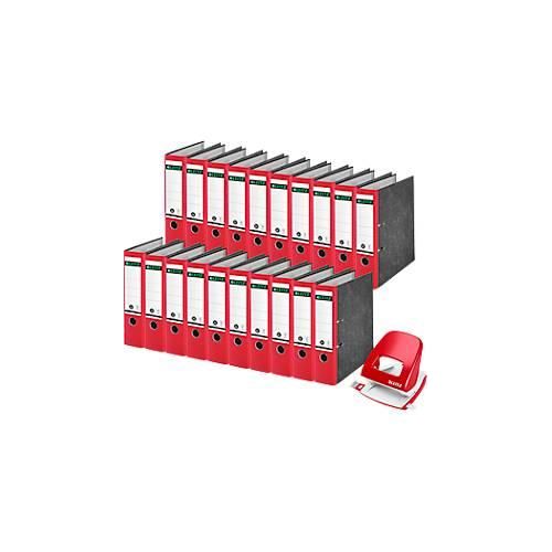 4251898827385 - Sparset Leitz® Ordner 1080 80 mm 20 Stück + Gratis Leitz® Locher NeXXt Serie 5008 rot 4251898827385 - Sparset Leitz® Ordner 1080 80 mm 20 Stück + Gratis Leitz® Locher NeXXt Serie 5008 rot