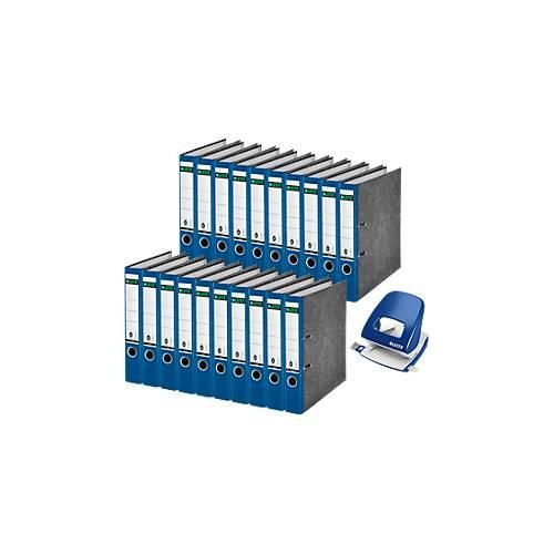 4251898827415 - Ordner 1050 Rückenbreite 52 mm 20 Stück + Locher 5008 3 mm 30 Blatt blau