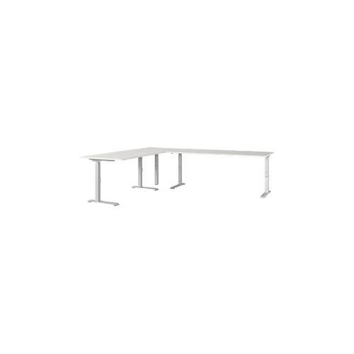 4005949792173 - Eckschreibtisch Agenda mechanisch höhenverstellbar B 2600 x T 2200 x H 680-910 mm Lichtgrau Silber 4005949792173 - Eckschreibtisch Agenda mechanisch höhenverstellbar B 2600 x T 2200 x H 680-910 mm Lichtgrau Silber