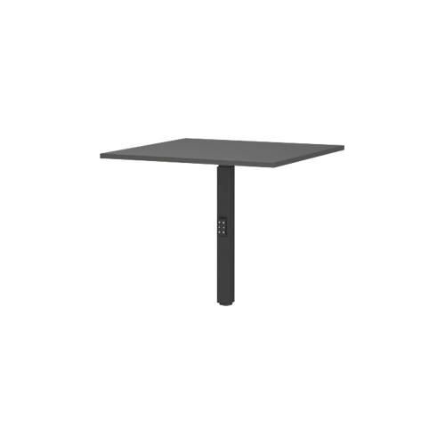 4005949790612 - Ansatztisch Porto mechanisch höheneinstellbar Stützfuß B 800 x T 800 x H 680-910 mm schwarz graphit 4005949790612 - Ansatztisch Porto mechanisch höheneinstellbar Stützfuß B 800 x T 800 x H 680-910 mm schwarz graphit