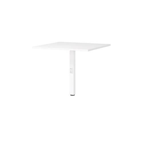4005949790605 - Ansatztisch Porto mechanisch höheneinstellbar Stützfuß B 800 x T 800 x H 680-910 mm weiß weiß 4005949790605 - Ansatztisch Porto mechanisch höheneinstellbar Stützfuß B 800 x T 800 x H 680-910 mm weiß weiß