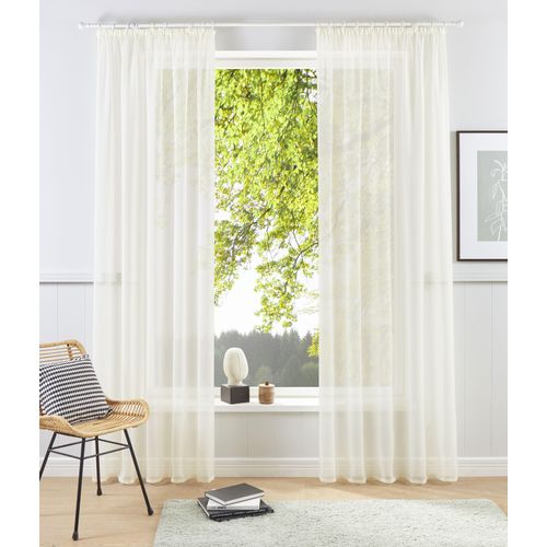 6941446605302 - my home Gardine »XANA mit Ösen Kräuselband oder Schlaufen« (1 St) Bestseller einfarbig 1 bzw 2 Schals pflegeleicht Schal