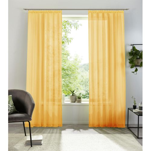 6941446605548 - my home Gardine »XANA mit Ösen Kräuselband oder Schlaufen« (1 St) Bestseller einfarbig 1 bzw 2 Schals pflegeleicht Schal